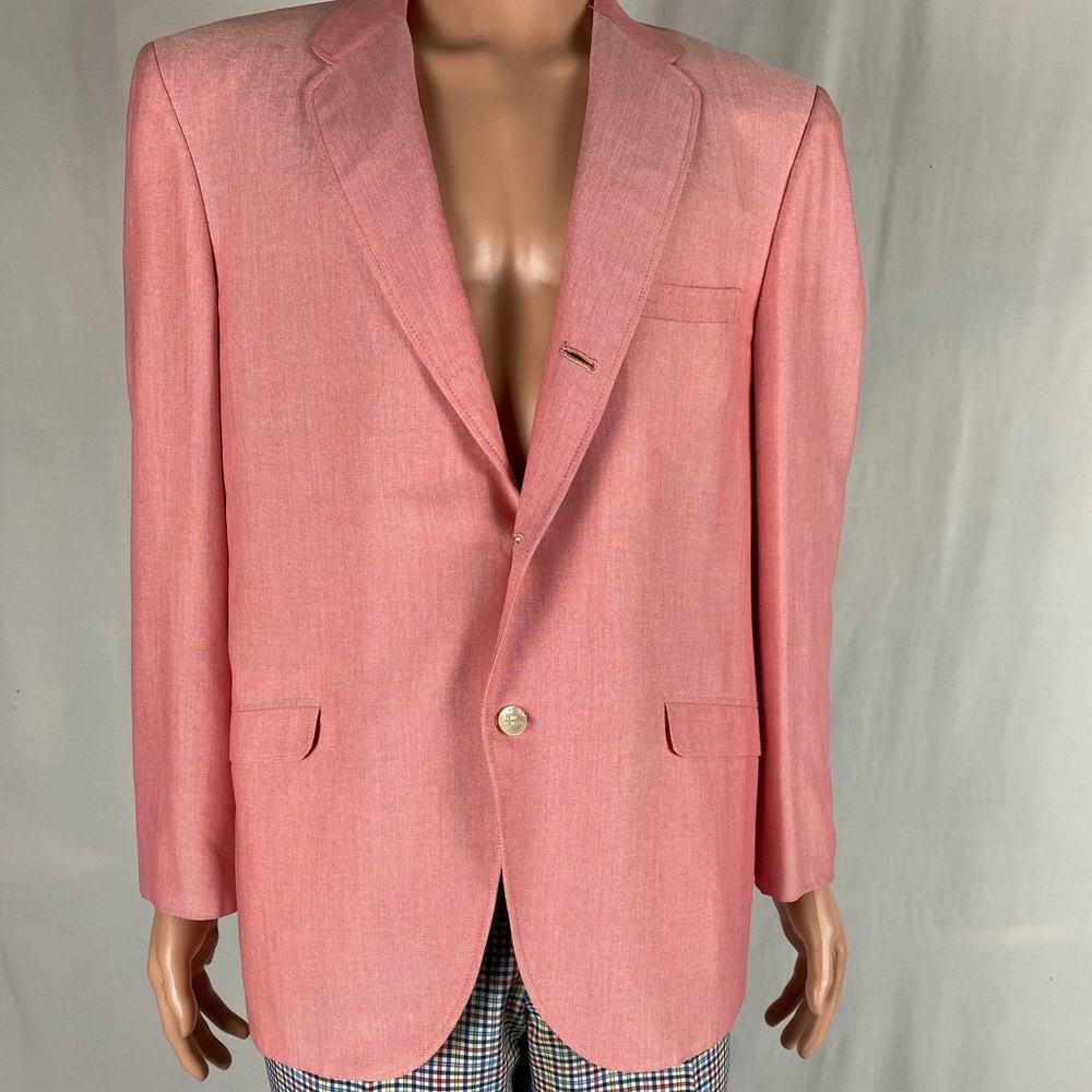 VTG Da Vinci pink linen sport coat size 46